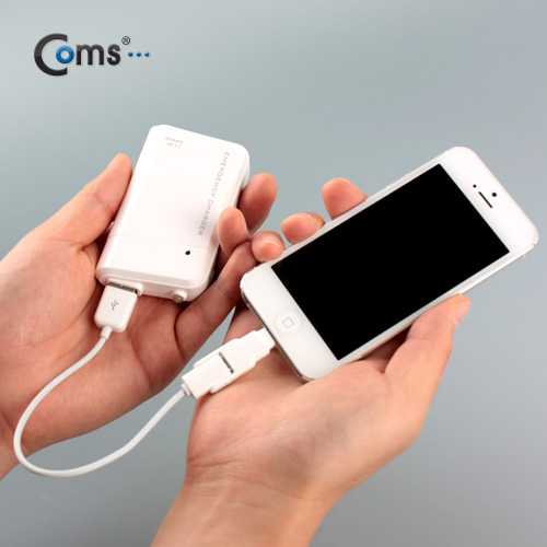Coms 스마트폰 비상 충전기, 500mA/후레쉬(건전지 AAx3) / 보조 배터리