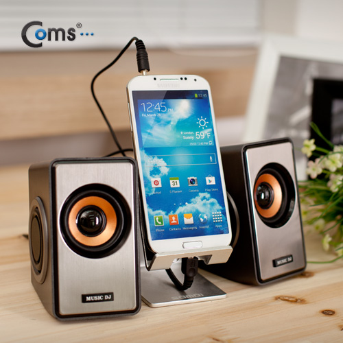 Coms 저음강화 2채널 스마트폰 3D 멀티 스피커 (USB전원)