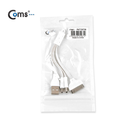Coms iOS 스마트폰 충전 케이블(3in1/멀티), 애플30핀/Mini 5P/Micro 5P