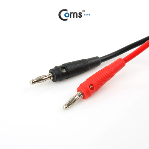 Coms 바나나 케이블, 1Set/악어클립 (Red/Black)