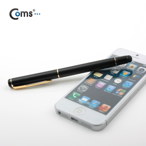 Coms 터치펜 정전식(볼펜포함), 검정/14cm