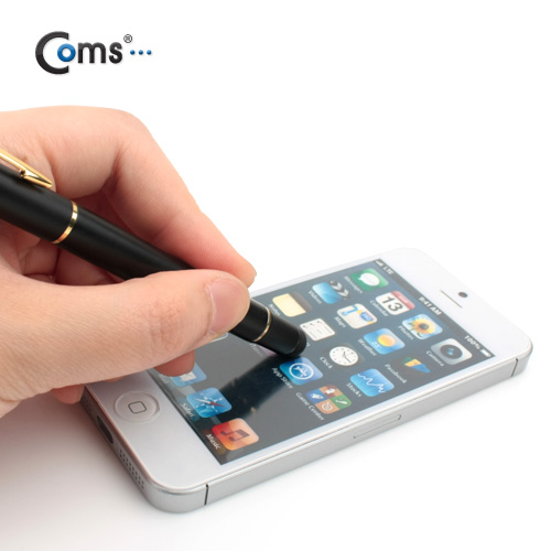 Coms 터치펜 정전식(볼펜포함), 검정/14cm