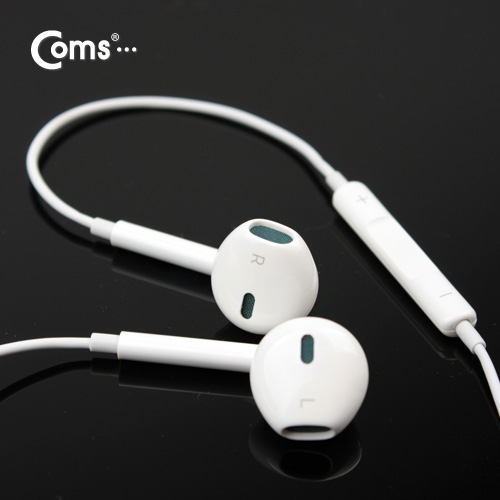 Coms  커널형 이어폰 (고급음질), 마이크/볼륨 리모콘, White