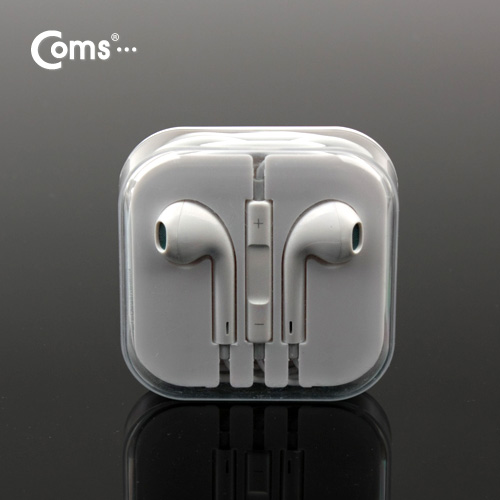 Coms  커널형 이어폰 (고급음질), 마이크/볼륨 리모콘, White