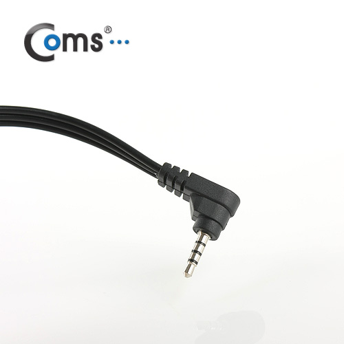 Coms 스테레오/RCA(3선/F형) 케이블 ,15cm/꺾임(꺽임), 4극 M/ 3RCA F