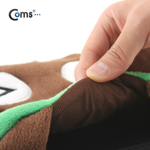 Coms USB 온열 마우스패드(펭귄), Brown