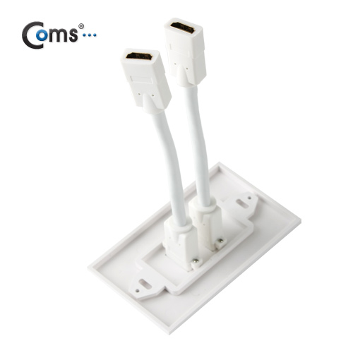 Coms 월 플레이트 (PLATE / HDMI 2Port) HDMI F/F, 13cm
