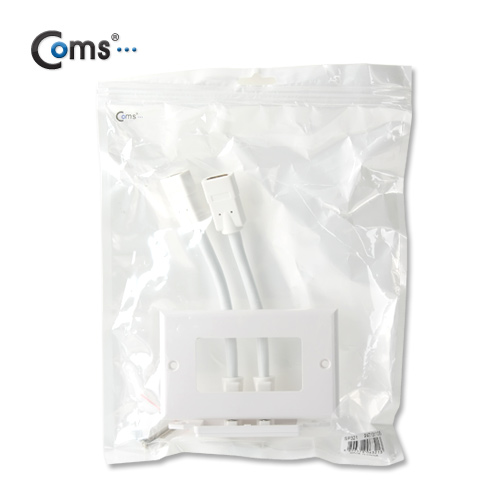 Coms 월 플레이트 (PLATE / HDMI 2Port) HDMI F/F, 13cm