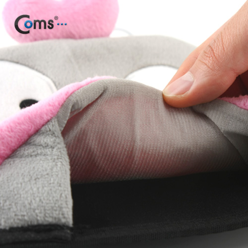 Coms USB 온열 마우스패드(펭귄), Pink