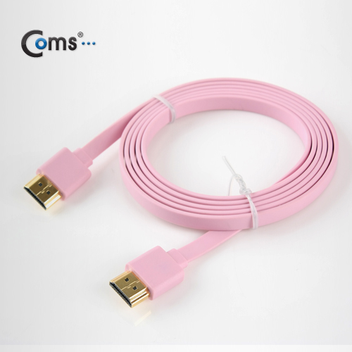 Coms HDMI 케이블(V1.4/FLAT/초슬림)1.5M 고급/핑크