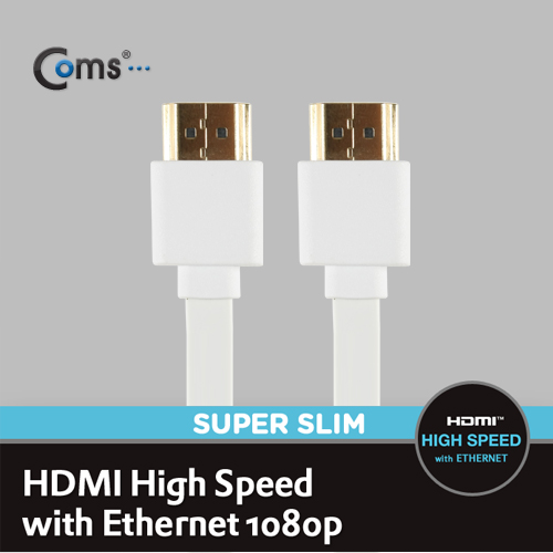 Coms HDMI 케이블(V1.4/FLAT/초슬림)1.5M 고급/흰색