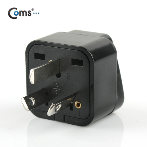 Coms 전원(AC) 변환용 아답터(WD-16), 해외 / 여행용 / Black / 호주 / 중국, 접지