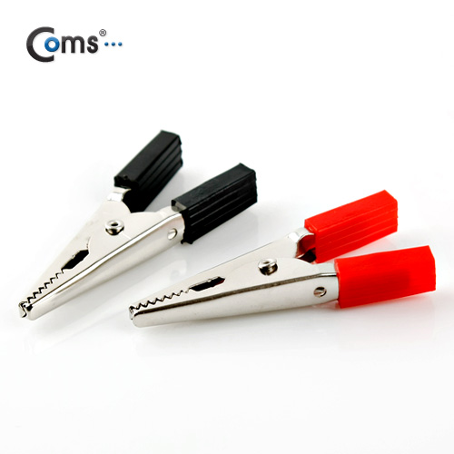 Coms 악어 클립(적색/흑색) 2개