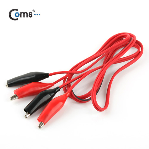 Coms 악어 클립 케이블, 50cm 적/흑 2선