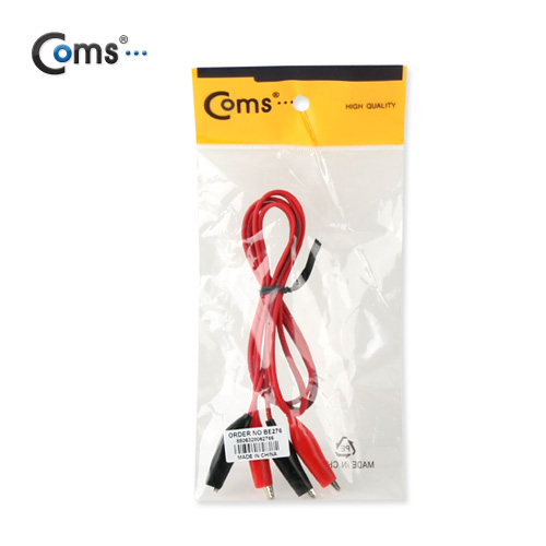 Coms 악어 클립 케이블, 50cm 적/흑 2선