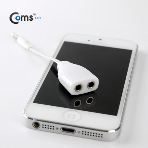 Coms 스마트폰 이어폰 분배 케이블 15cm/2분배