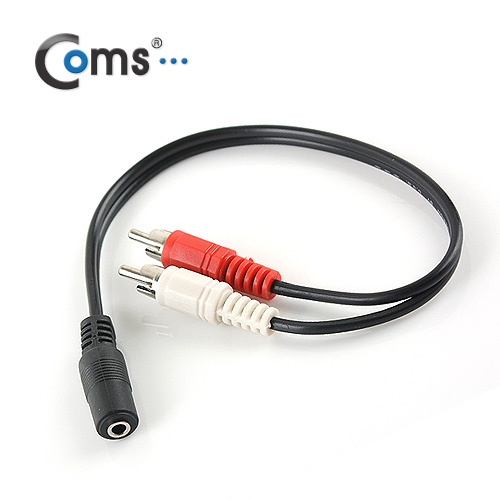 Coms 스테레오(F) / RCA(2선 M) 케이블, 20cm/Stereo