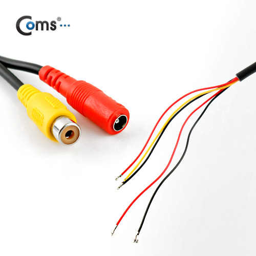 Coms CCTV 케이블(제작용/1RCA), Black