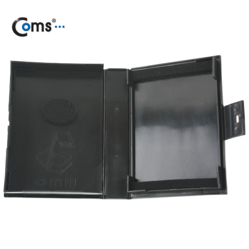 Coms HDD 케이스 (3.5형), 폴더접이식, Black