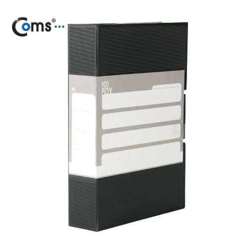 Coms HDD 케이스 (3.5형), 폴더접이식, Black