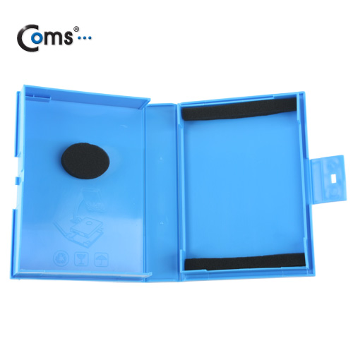 Coms HDD 케이스 (3.5형), 폴더접이식, Blue