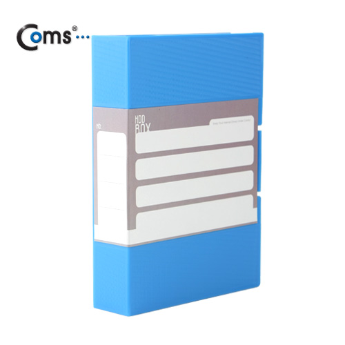 Coms HDD 케이스 (3.5형), 폴더접이식, Blue