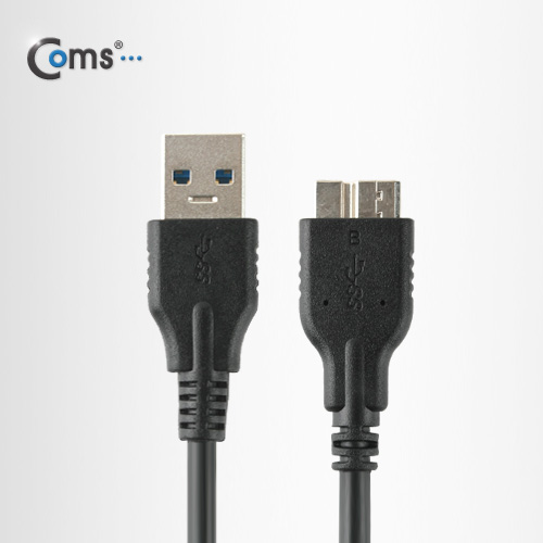 Coms USB 3.0/Micro USB(B) 케이블 1M, Black