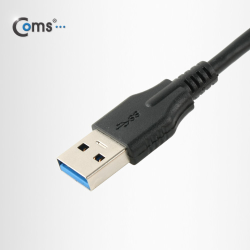Coms USB 3.0/Micro USB(B) 케이블 1M, Black