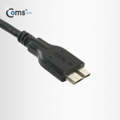 Coms USB 3.0/Micro USB(B) 케이블 1M, Black