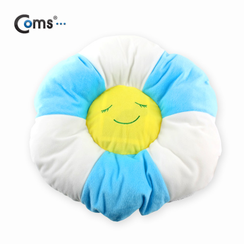 Coms USB 온열 방석(해바라기), 원형/Blue