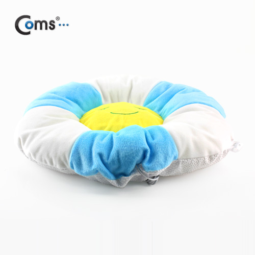 Coms USB 온열 방석(해바라기), 원형/Blue