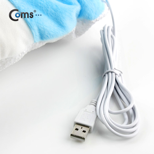 Coms USB 온열 방석(해바라기), 원형/Blue