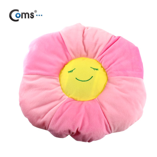 Coms USB 온열 방석(해바라기), 원형/Pink