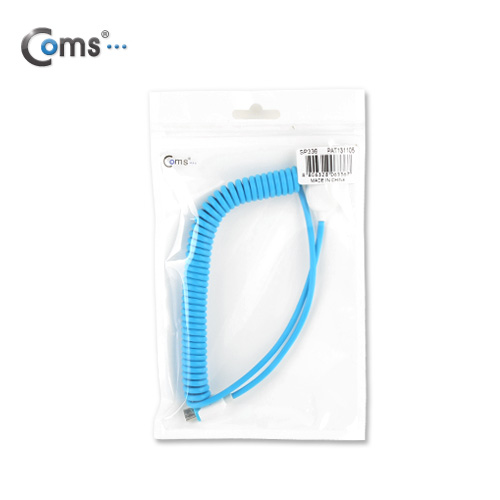 Coms USB/Micro USB(B) 케이블(스프링), Blue