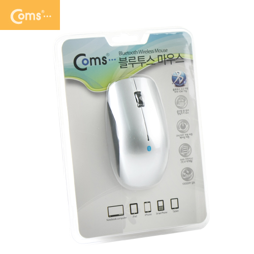 Coms 블루투스 마우스   BM-700 1000 DPI, 실버