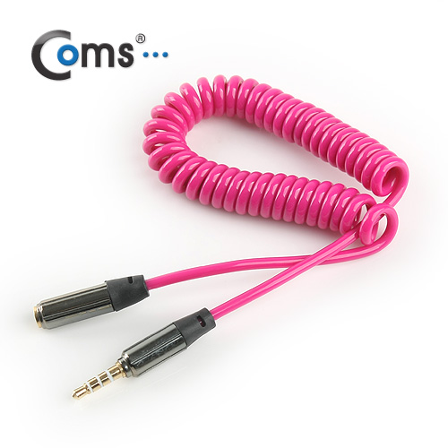 Coms 스테레오 케이블 (Short/3.5/MF) 1M, Pink/Stereo
