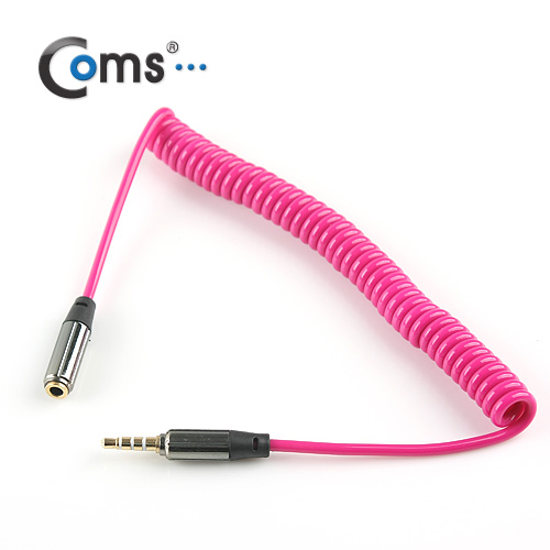 Coms 스테레오 케이블 (Short/3.5/MF) 1M, Pink/Stereo