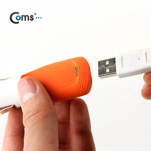 Coms USB 전원(DC 시가잭 5V/2.5A)고출력, USB 1P, Orange/ 시거잭