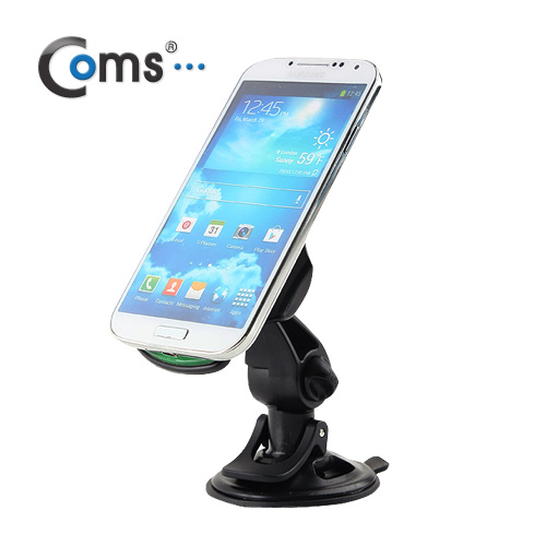 Coms 차량용 스마트폰 거치대, 360도 회전/Grip Go, 겔 패드 접착식
