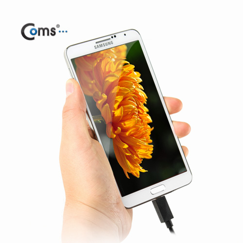 Coms 스마트폰 MHL 케이블, (갤럭시S5/갤노트3용), White, 3M/11핀용