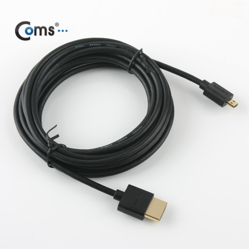 Coms HDMI/HDMI(Micro) 케이블(v1.4/초슬림)3M 고급/검정