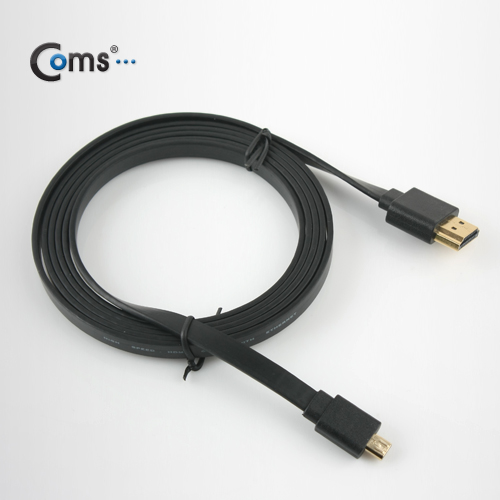 Coms HDMI/HDMI(Micro) 케이블(v1.4/FLAT/초슬림) 3M 고급/검정
