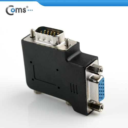 Coms 모니터 젠더(15M/15F), 우향 90도 꺾임형(꺽임)