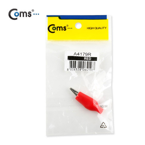 Coms 악어 클립(적색) 1개 RED, 27mm 소