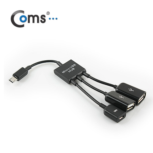 Coms 스마트폰 OTG 허브 (Micro 1P/USB 2P)