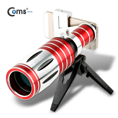 Coms 스마트폰 카메라 확대경 50배줌, 전기종 사용 (삼각대/가이드)