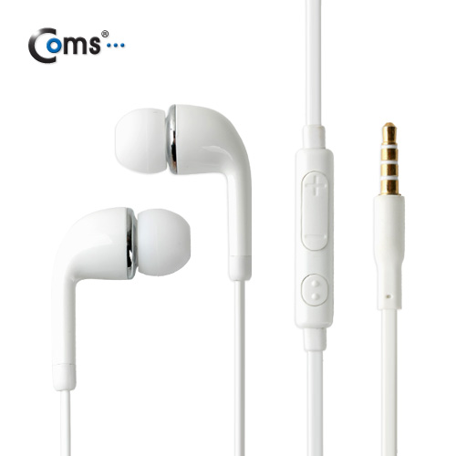 Coms 이어폰(갤S4용), White