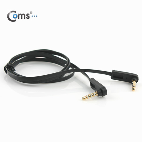 Coms iOS 스마트폰 스테레오 케이블(4극/플랫) 60cm, 꺾임