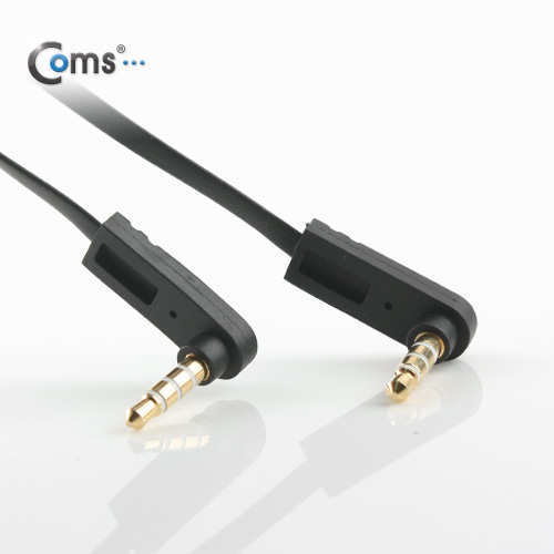 Coms iOS 스마트폰 스테레오 케이블(4극/플랫) 60cm, 꺾임