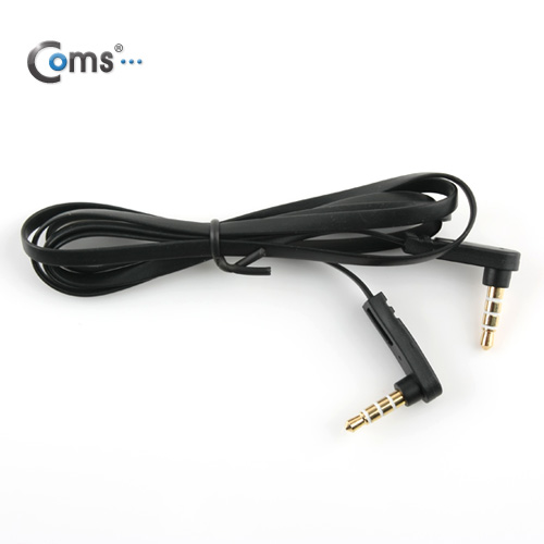 Coms iOS 스마트폰 스테레오 케이블(4극/플랫) 60cm, 꺾임